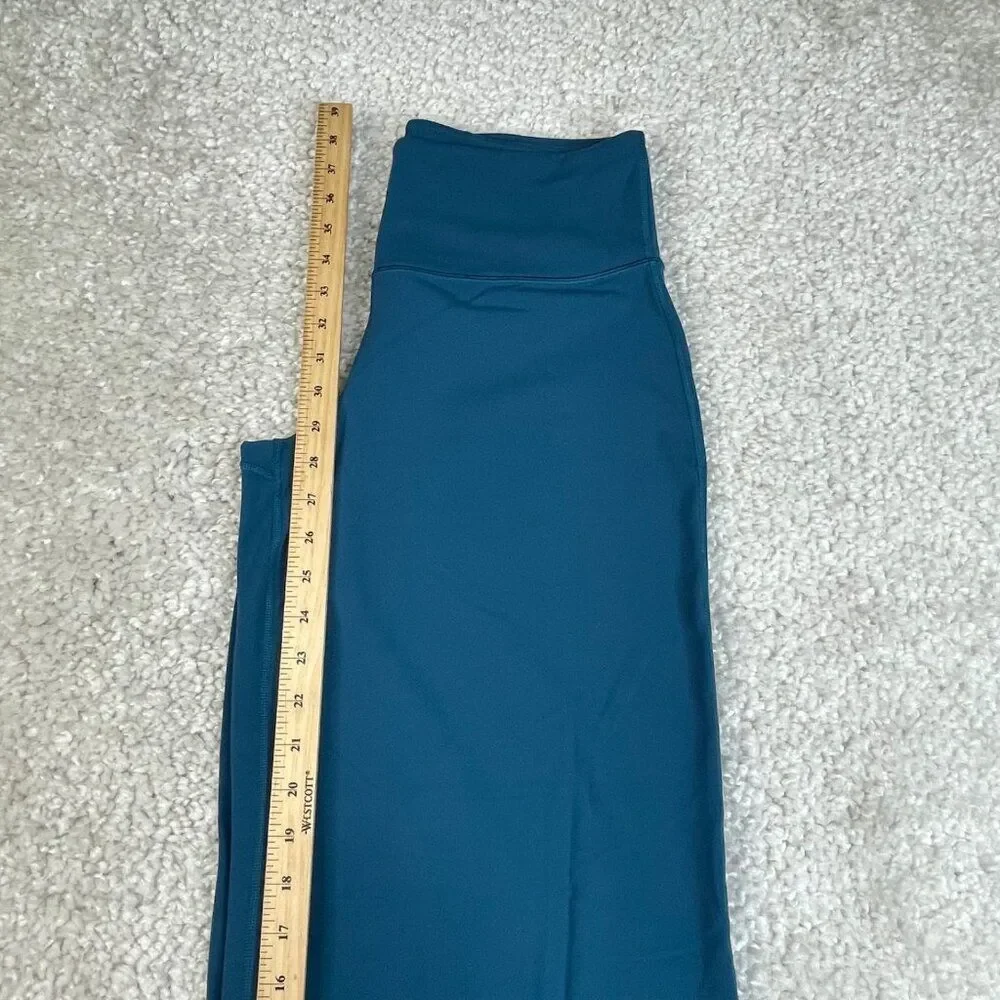 Athleta Elation Wide Leg Flare Pant Teal Blue Large Petite